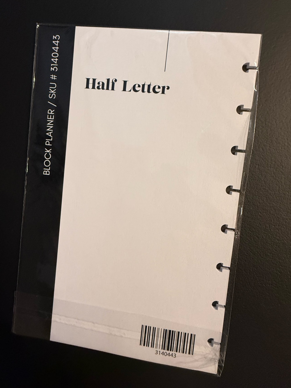 Cloth & Paper Half Letter Black & White Block Planner